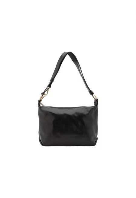 Кожена чанта за рамо - Черен