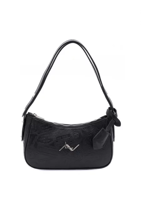 Кожена чанта за рамо с лого