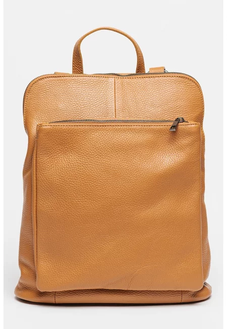 Кожена конвертируема раница с джобове с цип