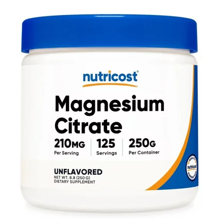 Магнезий цитрат – Мускулни крампи и умора, 210 mg, 250 g, 160 дози, прах