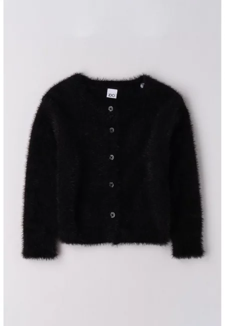 Мъхеста жилетка с копчета