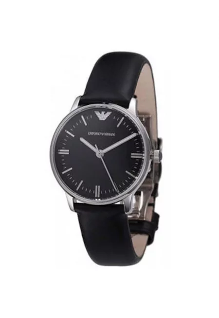 Мъжки часовник -  32 мм - Кожа - Черен