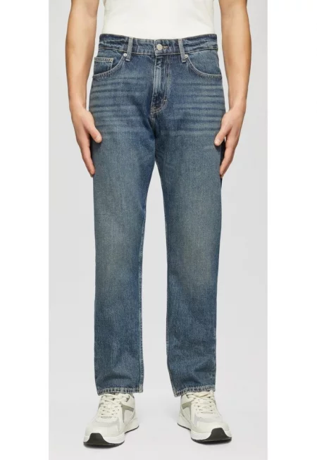 Мъжки дънки - средна талия - стандартна кройка - прав крачол - син