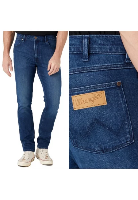 Мъжки дънки Wrangler  812 Slim Tapered - средна талия - тъмно сини - W38 L34