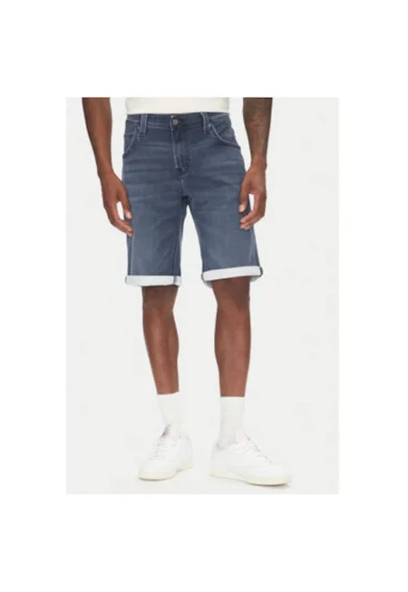 Мъжки дънкови шорти  1016351 - памук/полиестер - син - Син
