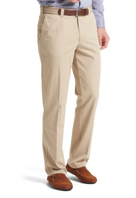 Мъжки панталон -  Monza 5401 - бежов - ниска талия