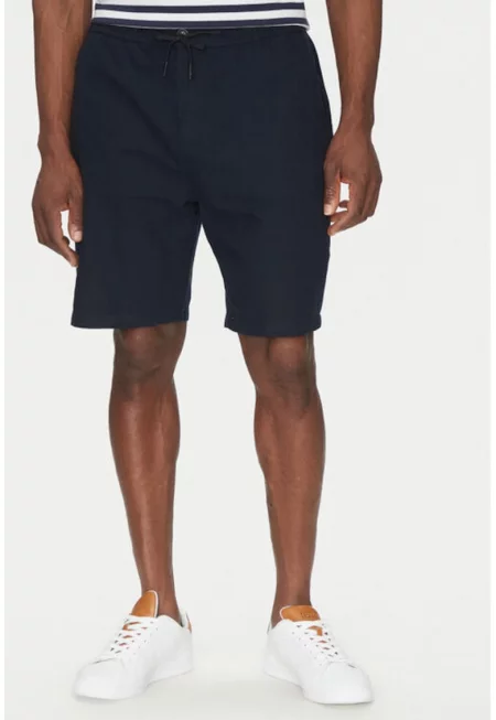 Мъжки шорти -  305342416 - Памук/Лен - Син - Син