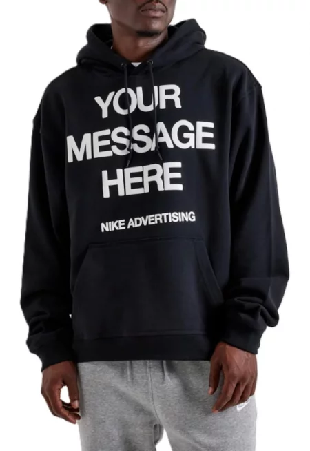 Мъжки суичър -  M Nk Ymh Po Gfx Flc Hoodie - Памук - Черен - Черен