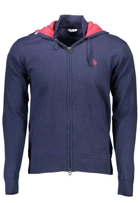 Мъжки суичър с качулка 7108 - Син