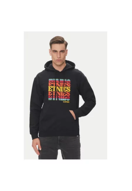 Мъжки суитшърт  4130004134 - памук/полиестер - черен - Черен