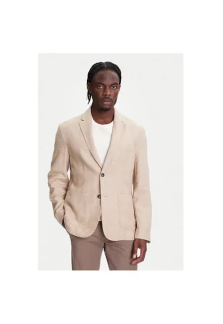 Мъжко яке  23B3UW014 - Лен/Памук - Бежов