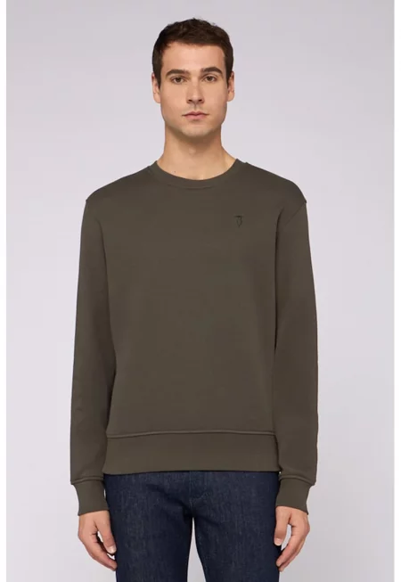 Памучен суитчърт - Тъмнокафяв