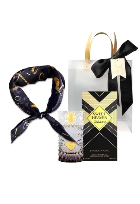 Подаръчен комплект  Sweet Heaven Tobacco - парфюмна вода - унисекс + сатенен шал