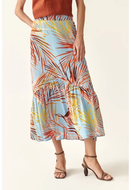 Пола с тропически шарки - Многоцветен