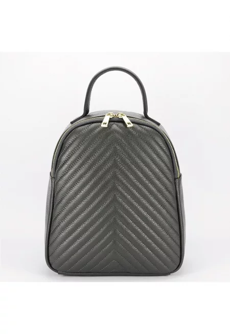 Раница от естествена кожа 8955 121 Тъмносив 16250