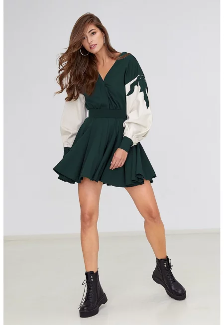 Рокля Marvel с цветен блок и колан