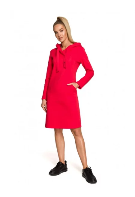 Рокля с качулка \ Памук - Екрю