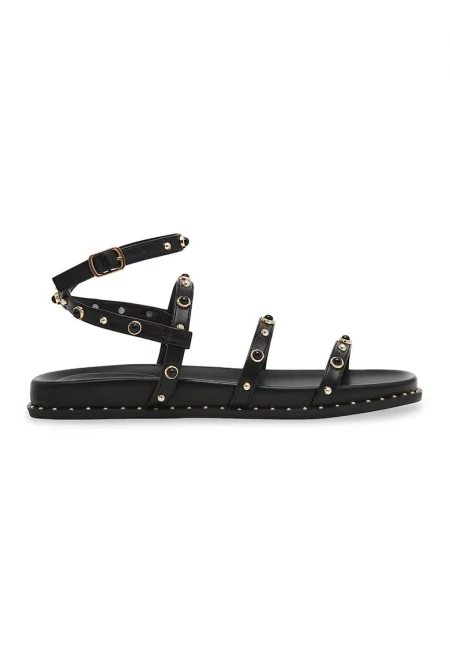 Сандали с тънки каишки - Черен