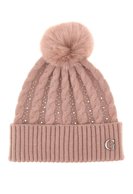 Шапка с помпон и капси