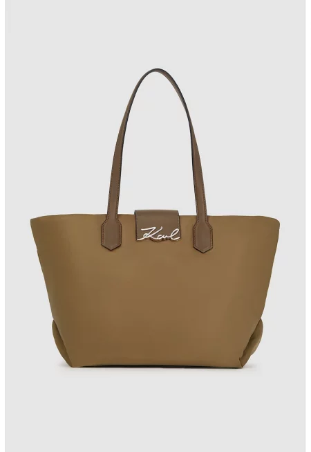 Шопинг чанта с метално лого