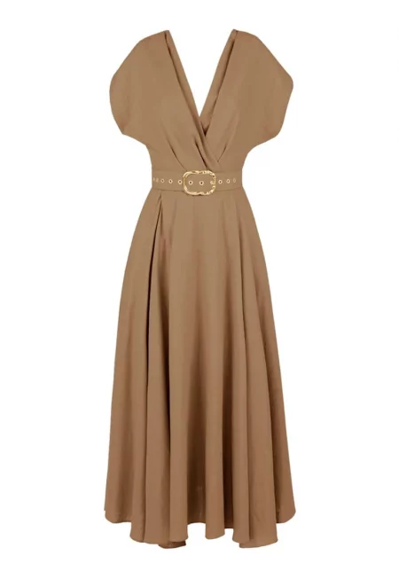 Шпиц рокля Ischia с лен