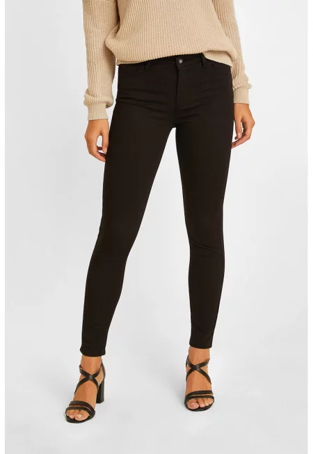 Скини дънки над глезена - Избеляло черно