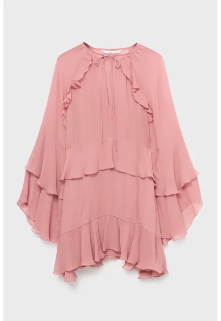 Стелеща се рокля с дипли