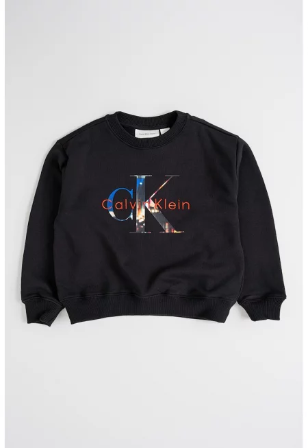 Суитшърт с лого - Червен/Черен/Син