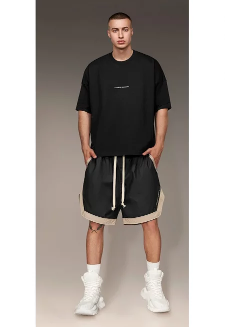 Тениска Произведено от Society - T16408 - Черен