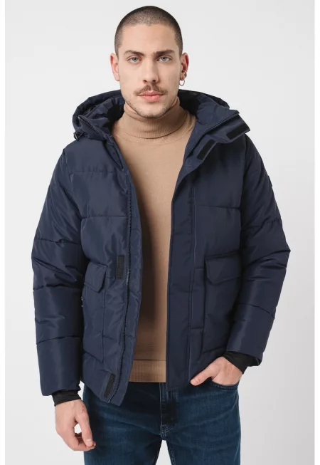 Ватирано зимно яке Carl с джобове - Ултрамарин синьо