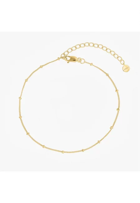 Златна гривна за глезен от сребро