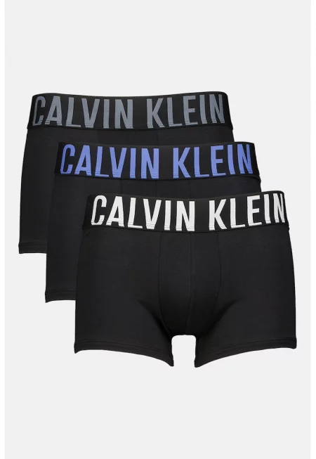 Боксерки с лого на талията - 3 чифта - Черен/Избеляло черно/Мръснобял