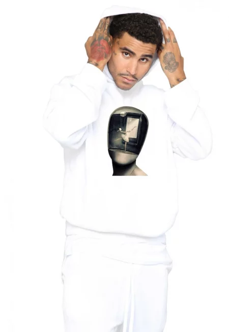 Бяла мъжка качулка - Dali - The Globe