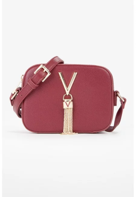 Чанта през рамо Divina от еко кожа - Бордо