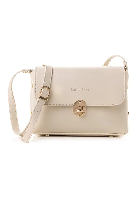 Чанта през рамо от еко кожа с капаче