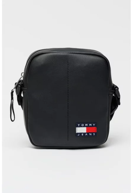 Чанта през рамо от еко кожа с текстилна презрамка