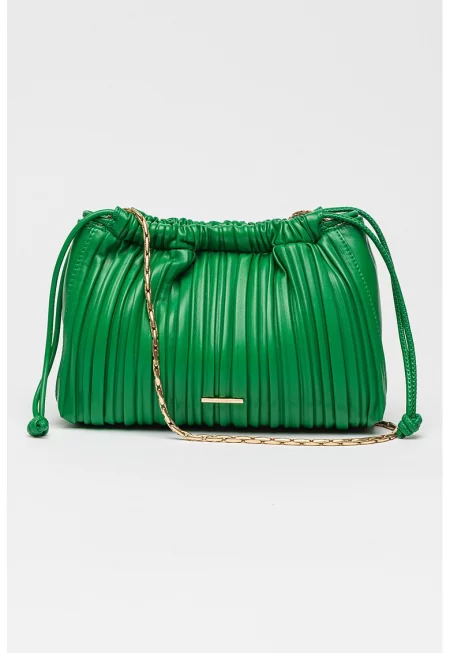 Чанта през рамо от еко кожа - Зелен
