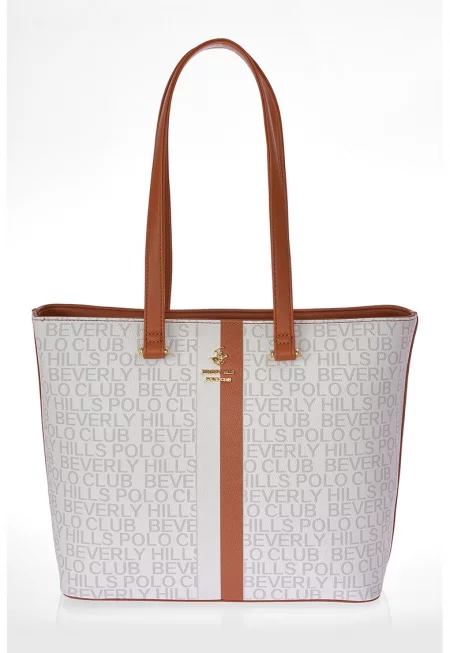 Чанта с принт - Бордо/Сив