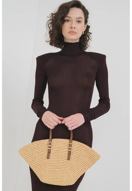 Чанта с вътрешен джоб - Бежов