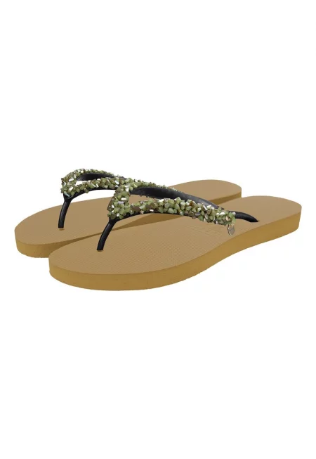 Чехли с декоративни камъни - Светлокафяв