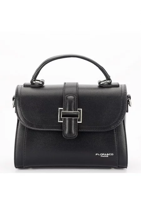 Черна ежедневна чанта FLORA&Co F8538 11 16044