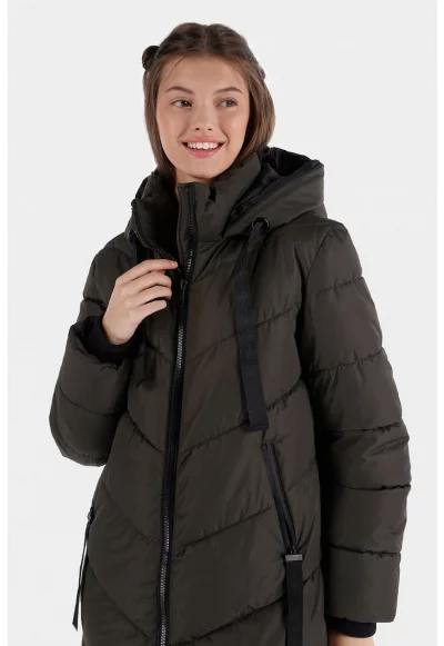 Дълго зимно яке с качулка