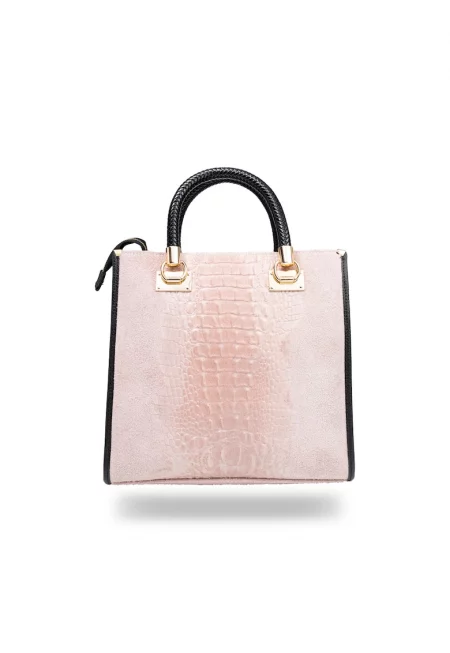 Дамска чанта  Ava - Кожена - Розово