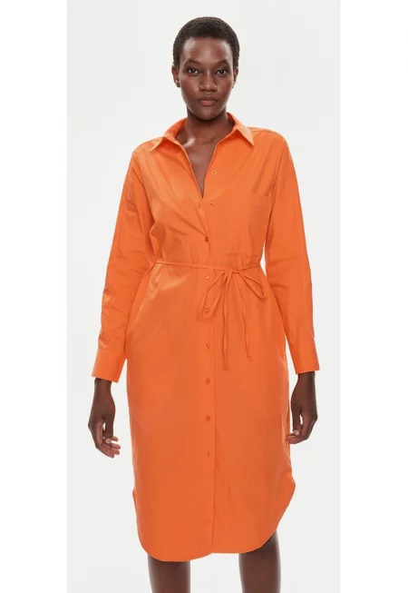 Дамска рокля -  303566005 - Оранжев - Памук