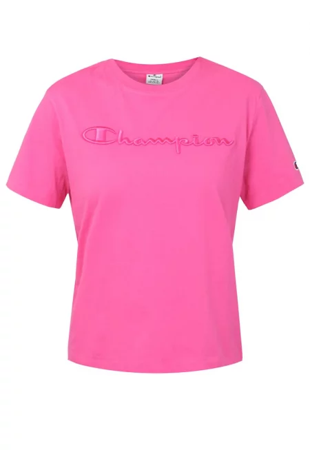 Дамска тениска  116058-PS025-FPL - памук - спокойна кройка - розово -