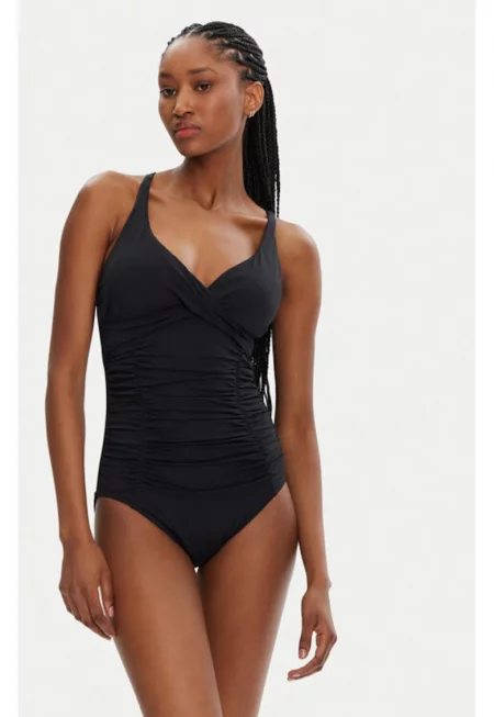 Дамски бански костюм -  304991004 - Найлон/Еластан - Черен - Черен