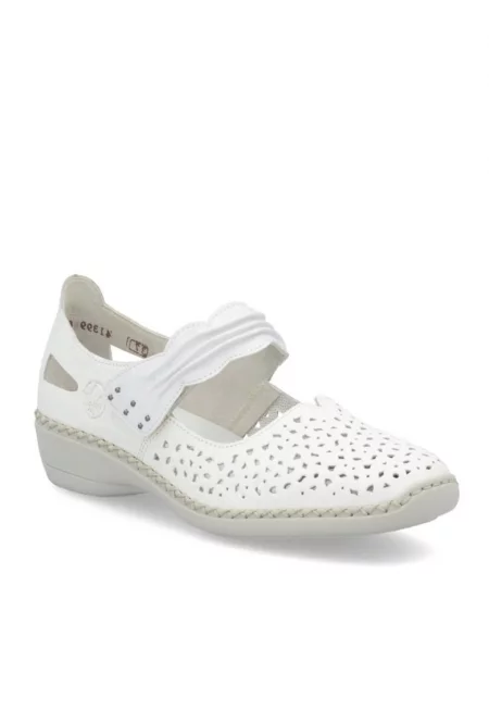 Дамски бели обувки с велкро 41399-80