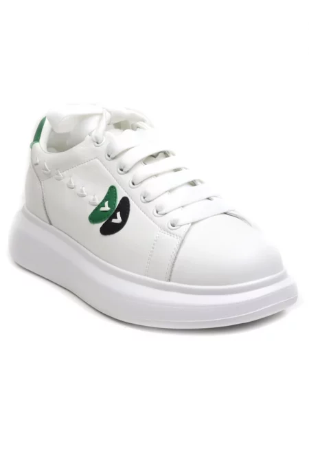 Дамски маратонки 2A515 БЯЛО/ЗЕЛЕНО