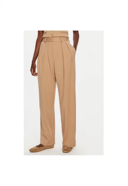 Дамски панталон -  304548932 - Полиестер/Вискоза - Бежов - Бежов