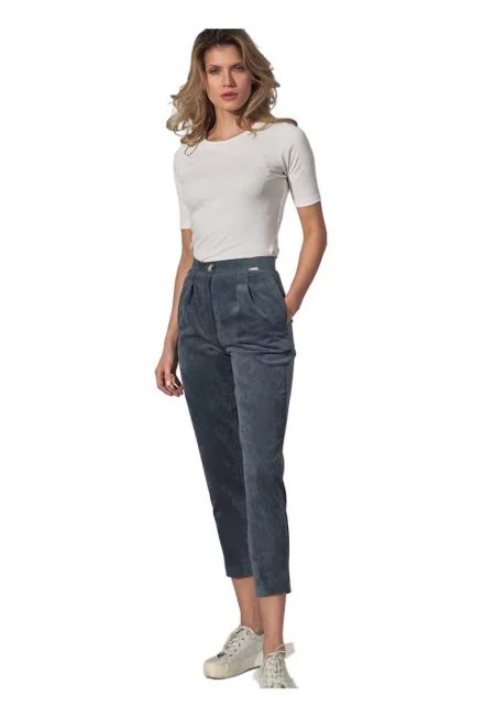 Дамски панталон -  син - полиестер/найлон -